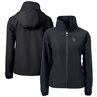 Veste zippée intégrale en tissu recyclé Charter Eco pour femme, noire, des Colorado Rockies Cutter & Buck