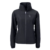 Veste zippée intégrale en tissu recyclé Charter Eco pour femme, noire, des Colorado Rockies Cutter & Buck