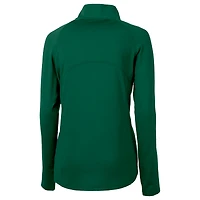 Pull-over demi-zippé en tricot recyclé City Connect Adapt Eco Knit pour femme, vert Hunter, des Colorado Rockies de Cutter & Buck