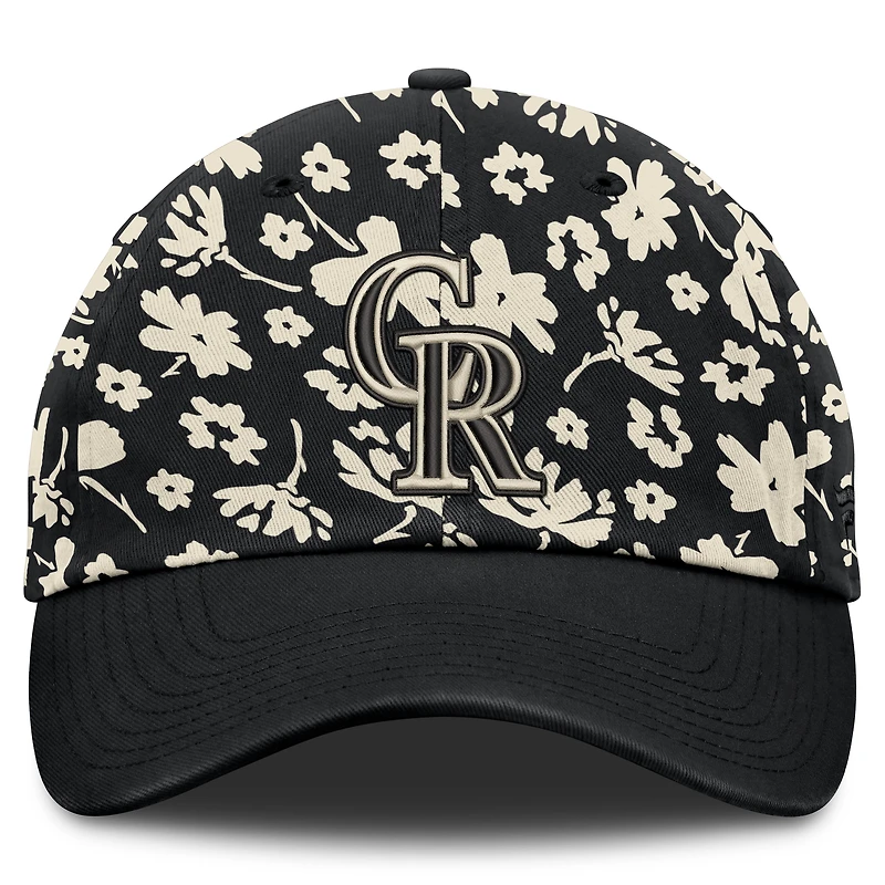 Chapeau ajustable Fanatics noir Colorado Rockies Blossom pour femme