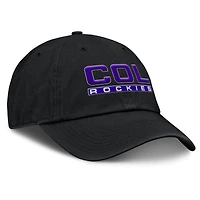 Casquette ajustable noire Colorado Rockies Fly Out pour femmes Fanatics