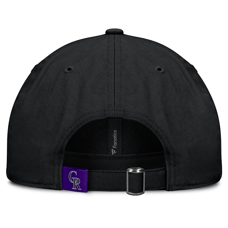 Casquette ajustable noire Colorado Rockies Fly Out pour femmes Fanatics
