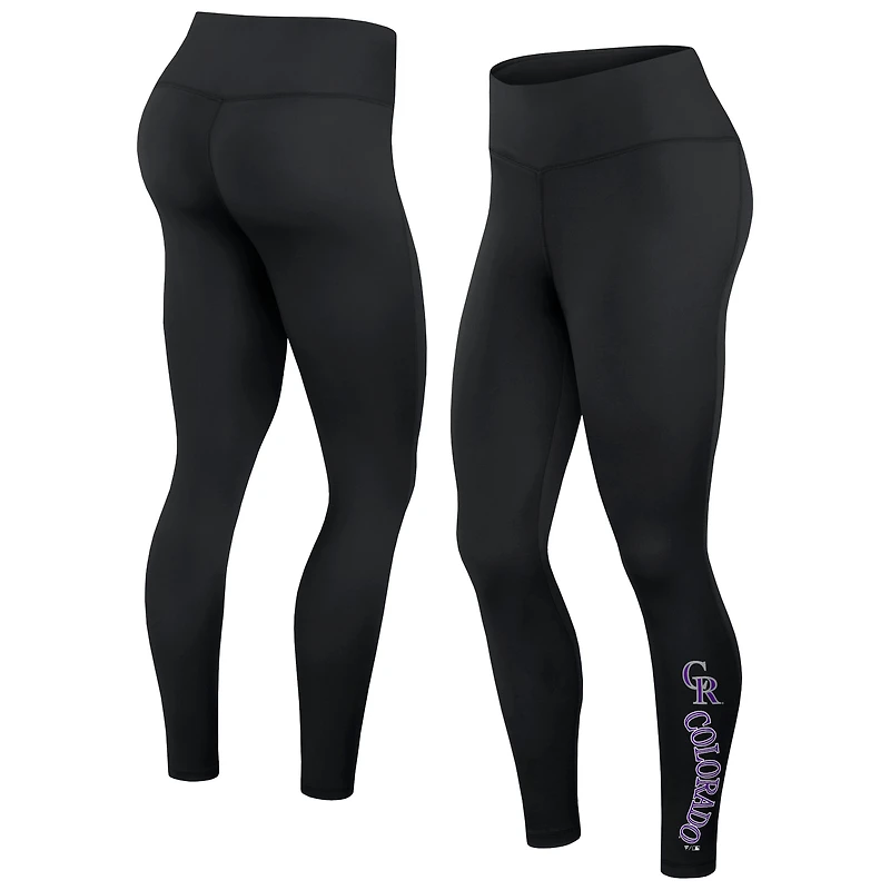 Legging noir Fanatics pour femmes avec logo des Rockies du Colorado