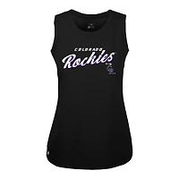 Women's Levelwear Black Colorado Rockies Accolade Macy Prospect Tank Top