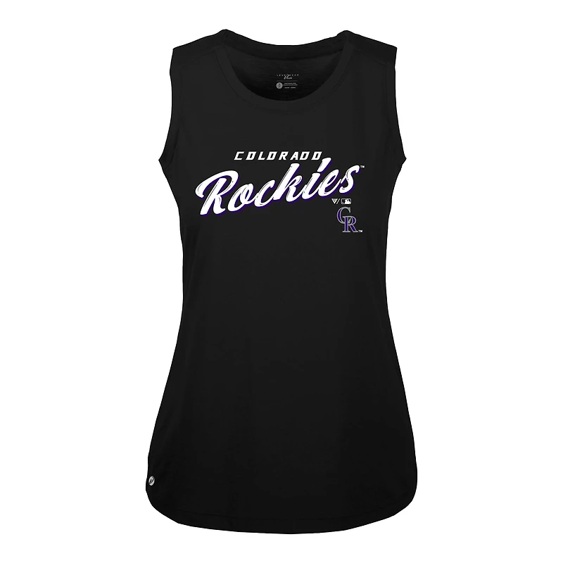 Women's Levelwear Black Colorado Rockies Accolade Macy Prospect Tank Top
