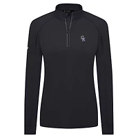 Haut à glissière quart de tour Kinetic Insignia 2.0 Raglan pour femme Levelwear noir Colorado Rockies
