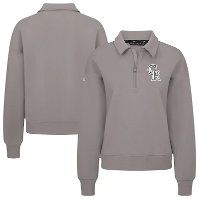 Women's Levelwear Gray Colorado Rockies Canmore Quarter-Zip Pullover