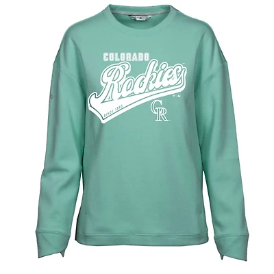 Women's Levelwear  Mint Colorado Rockies Fiona Sweep Pullover Sweatshirt