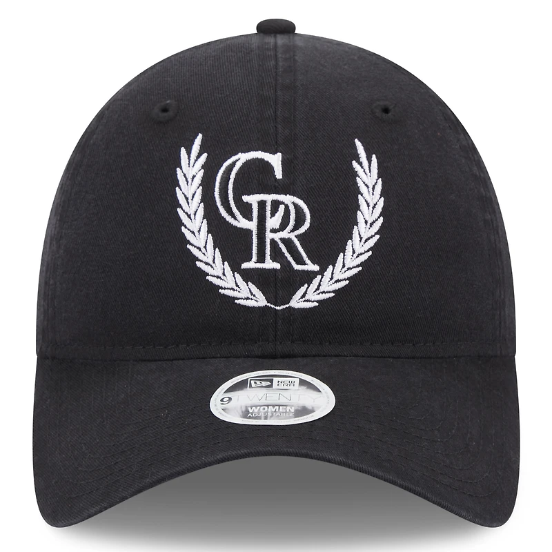 Casquette réglable New Era Colorado Rockies Leaves 9TWENTY pour femme