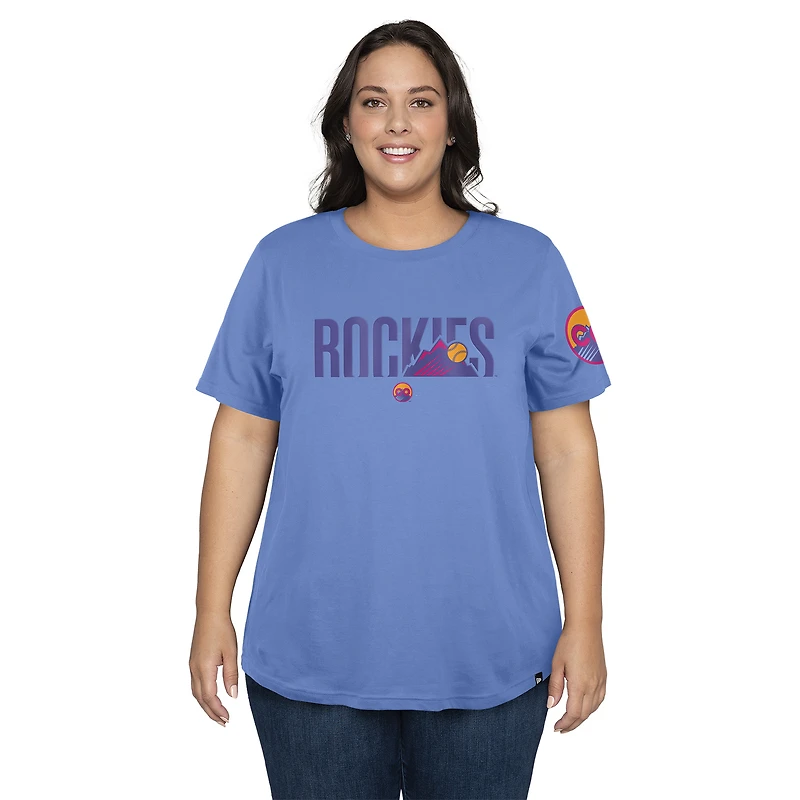 Women's New Era  Blue Colorado Rockies 2025 City Connect Plus T-Shirt