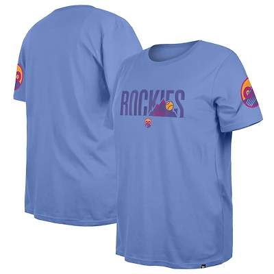 T-shirt bleu grande taille City Connect 2025 des Rockies du Colorado de New Era pour femme