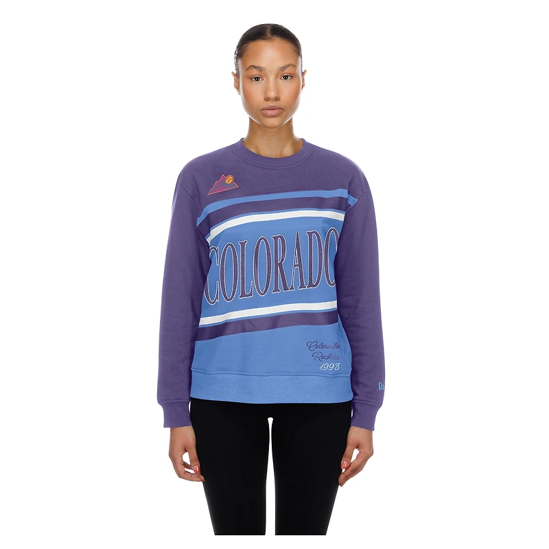 Women's New Era  Light Blue/Blue Colorado Rockies City Connect Gameday Fleece Sweatshirt