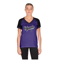 Women's New Era  Purple Colorado Rockies Gameday V-Neck T-Shirt