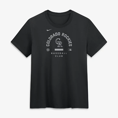 T-shirt Nike noir Colorado Rockies Authentic Collection Early Work Tri-Blend Dri-FIT pour femme