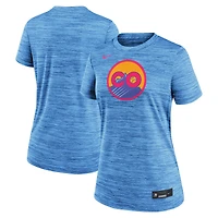 T-shirt Nike bleu pour femme Colorado Rockies 2025 City Connect Authentic Collection Velocity Dri-FIT