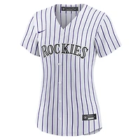 Maillot de joueur réplique domicile des Colorado Rockies Nike Charlie Blackmon blanc pour femme