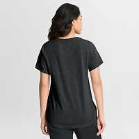 Women's Nike Heather Black Colorado Rockies Arched Tri-Blend T-Shirt