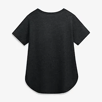 Women's Nike Heather Black Colorado Rockies Arched Tri-Blend T-Shirt
