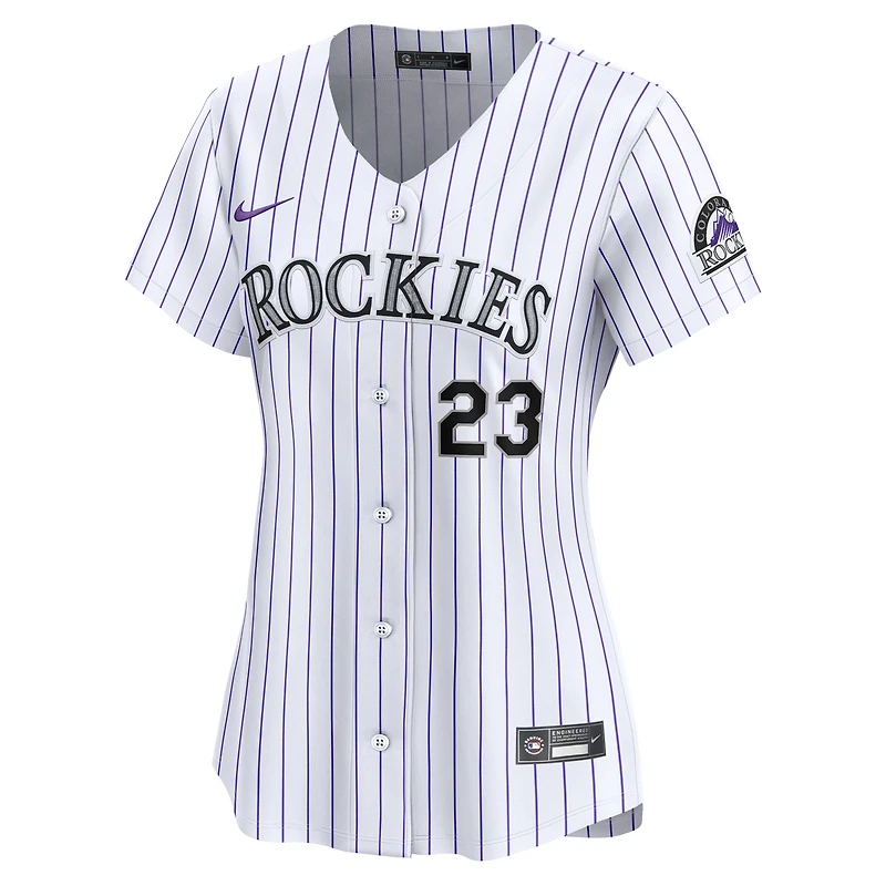 Maillot de joueur Nike Kris Bryant blanc Colorado Rockies Home Limited pour femme