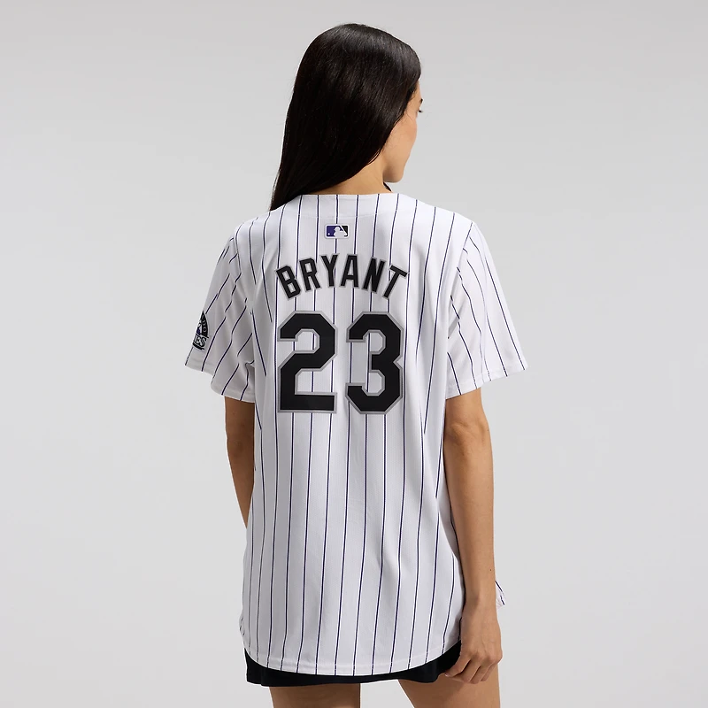 Maillot de joueur Nike Kris Bryant blanc Colorado Rockies Home Limited pour femme