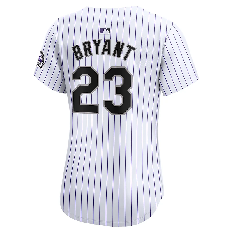 Maillot de joueur Nike Kris Bryant blanc Colorado Rockies Home Limited pour femme