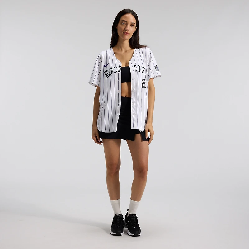 Maillot de joueur Nike Kris Bryant blanc Colorado Rockies Home Limited pour femme