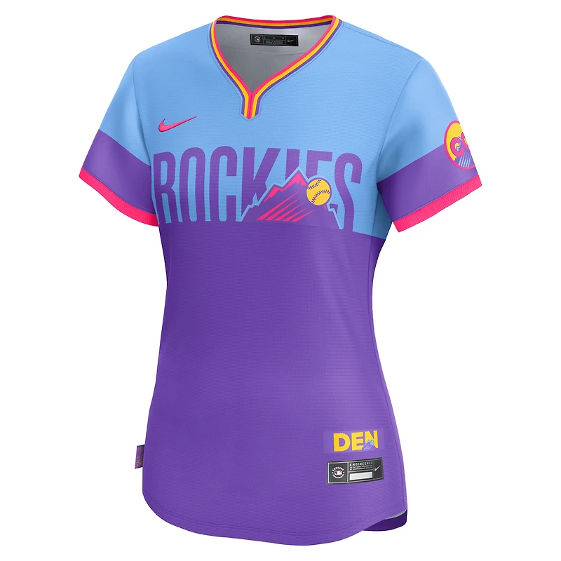 Women's Nike  Purple/Light Blue Colorado Rockies 2025 City Connect Limited Jersey