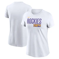 Women's Nike  White Colorado Rockies 2025 City Connect Wordmark T-Shirt