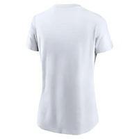 T-shirt Nike blanc pour femme Colorado Rockies 2025 City Connect avec logo