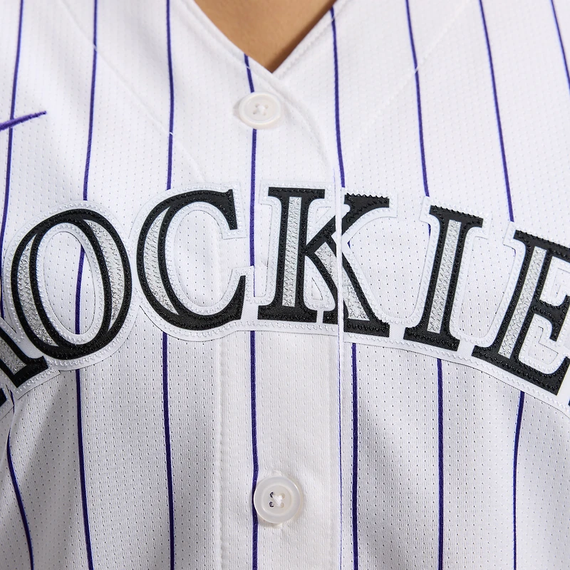Maillot domicile Nike blanc des Colorado Rockies pour femmes, édition limitée