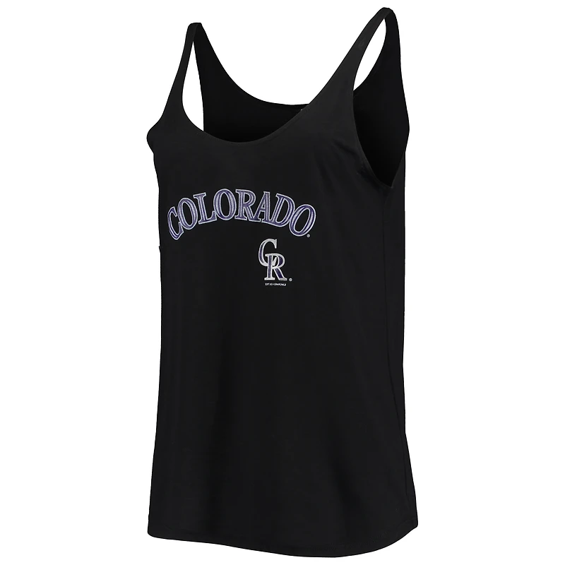 Débardeur ample noir Colorado Rockies pour femme, doux comme un raisin