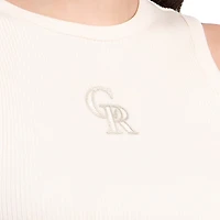 Débardeur côtelé Starter Cream Colorado Rockies Pastels pour femme