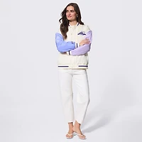 Veste bomber zippée Terez Cream Colorado Rockies pour femme