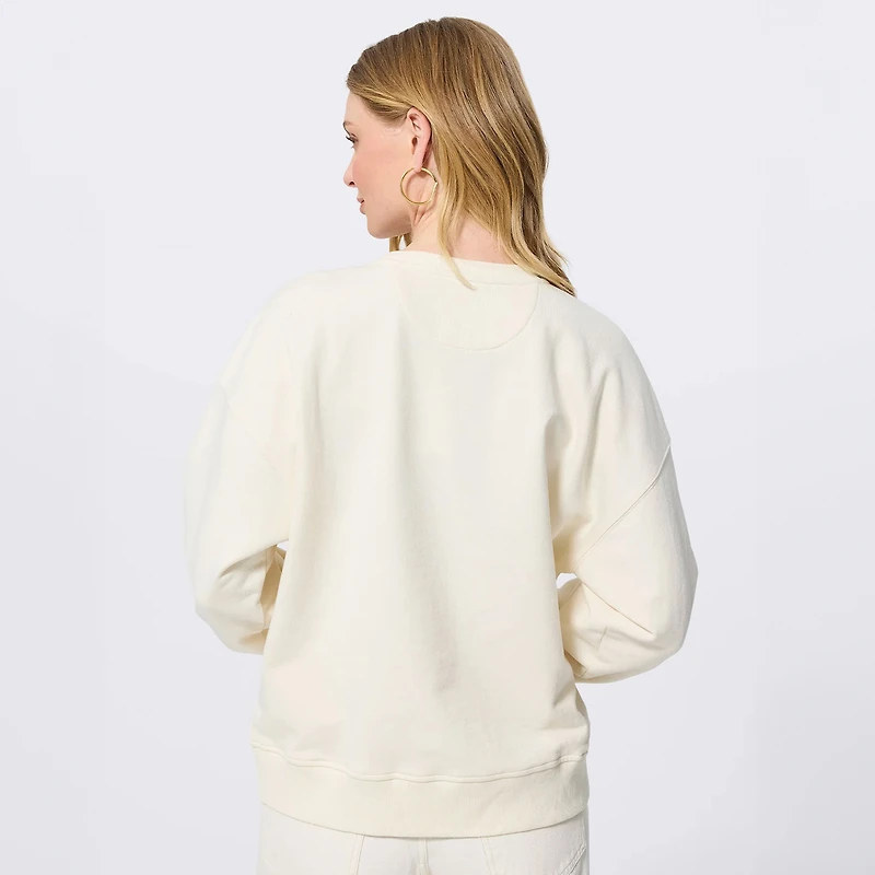 Sweat-shirt à rayures et pierres précieuses Terez White Colorado Rockies pour femme