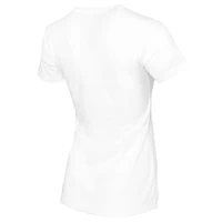 Women's Tiny Turnip White Colorado Rockies Stacked T-Shirt