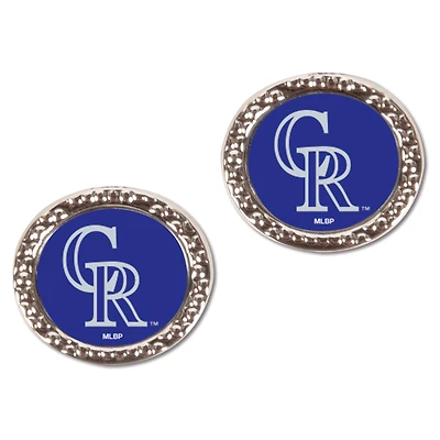 Boucles d'oreilles rondes WinCraft Colorado Rockies pour femmes