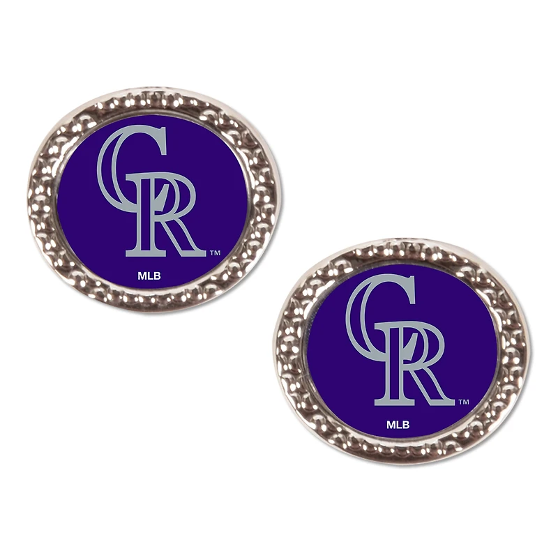 Women's WinCraft Colorado Rockies Round Post Earrings