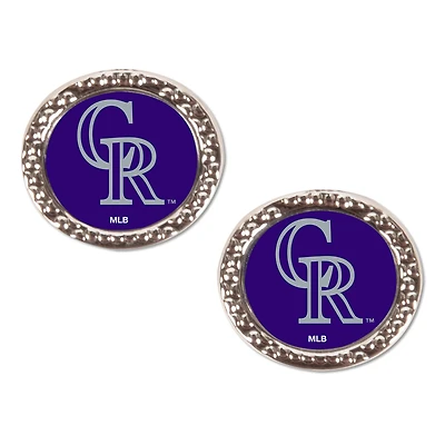 Women's WinCraft Colorado Rockies Round Post Earrings
