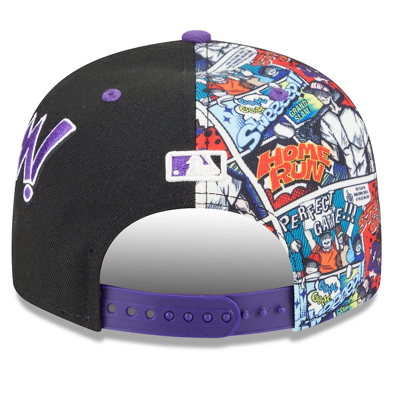 Youth New Era Black/Purple Colorado Rockies 2025 MLB Diamond Hero Edition 9FIFTY Snapback Hat