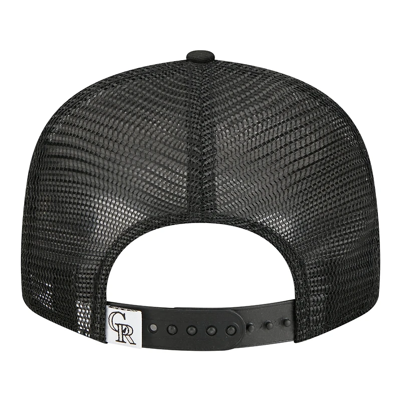 Casquette trucker New Era 9FIFTY noire Colorado Rockies pour jeunes