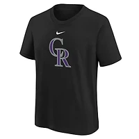 Youth Nike  Black Colorado Rockies Large Logo T-Shirt
