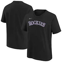 T-shirt Nike noir pour jeunes avec logo Colorado Rockies