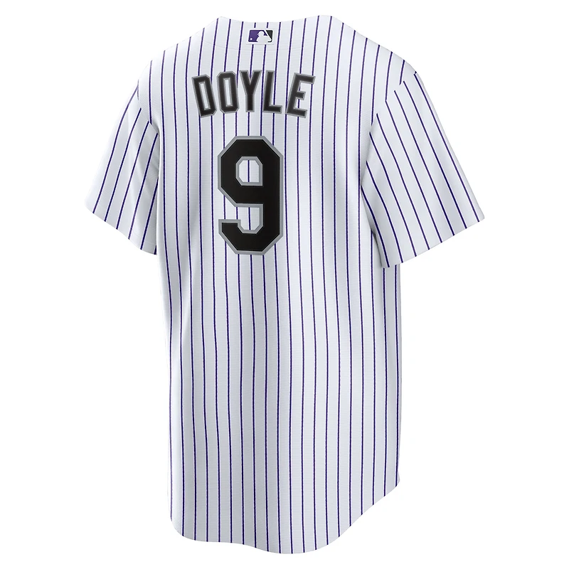 Maillot Nike Brenton Doyle blanc pour jeunes, réplique à domicile des Rockies du Colorado