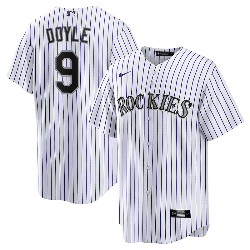 Maillot Nike Brenton Doyle blanc pour jeunes, réplique à domicile des Rockies du Colorado