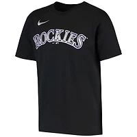 T-shirt avec nom et numéro de joueur Nike Charlie Blackmon noir des Colorado Rockies pour jeunes