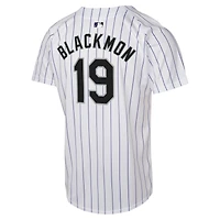 Maillot de joueur match à domicile Nike Charlie Blackmon pour jeunes des Rockies du Colorado, blanc
