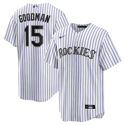 Youth Nike Hunter Goodman White Colorado Rockies Home Replica Jersey