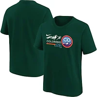 T-shirt Nike Hunter Green Colorado Rockies 2023 City Connect Team pour enfant