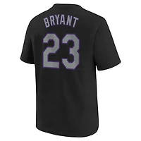 Youth Nike Kris Bryant Black Colorado Rockies Home Player Name & Number T-Shirt
