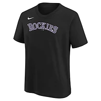 T-shirt Nike Kris Bryant noir pour enfant, Colorado Rockies, avec nom et numéro